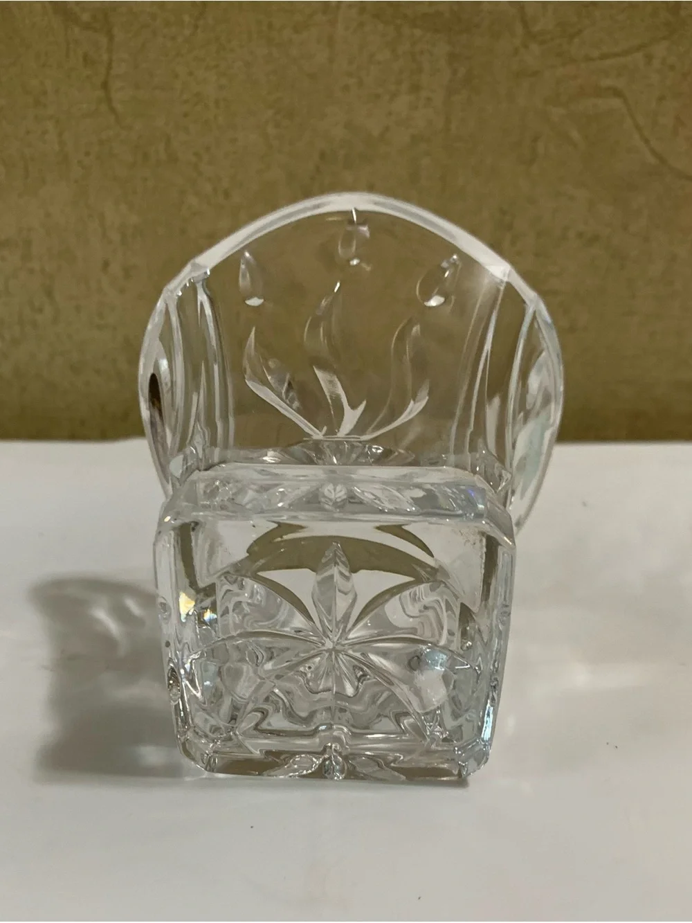 PARTYLITE Lead Crystal Square Votive Candle Holder P7253 NEW in Box